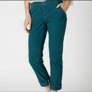 Anthropologie Pilcro Teal Chino pants